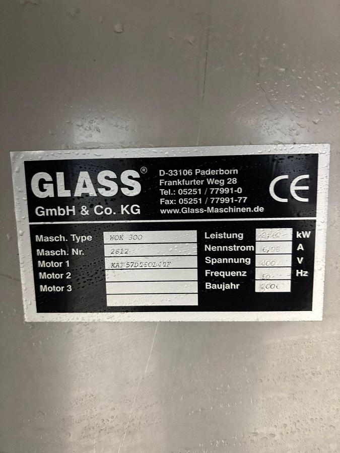 Gebruikt 2010 Glass Wok 300 met stoomregelaar