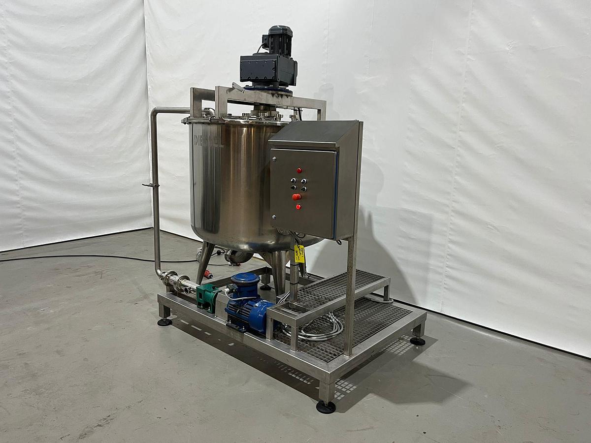 Gebruikt DIESSEL RVS Menger/tank met roerwerk