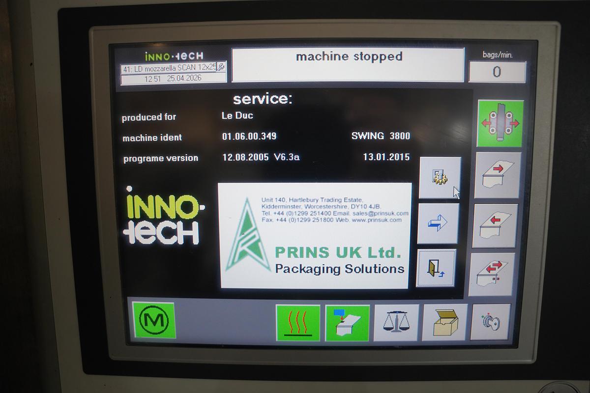 Gebruikt 2000 Innotech Verticale Verpakkingsmachine 3800 Swing