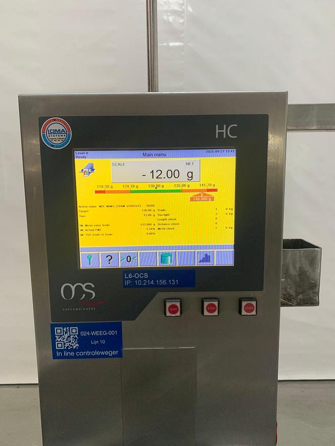 Gebruikt 2009 OCS Checkweger & metaaldetector, type: HC