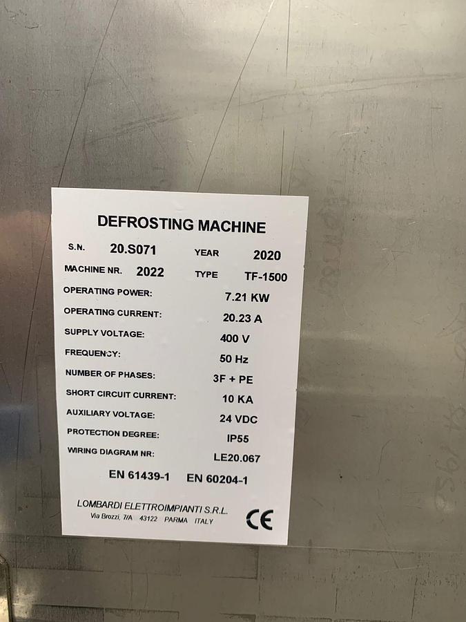 Gebruikt 2020 Ollari e Conti International s.r.l. Ontvriesmachine Type TF-1500