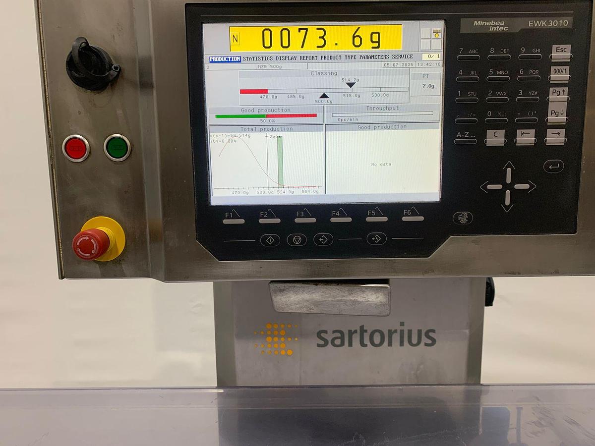Used 2008 Sartorius EWK 3010 Checkweger met uitwerper