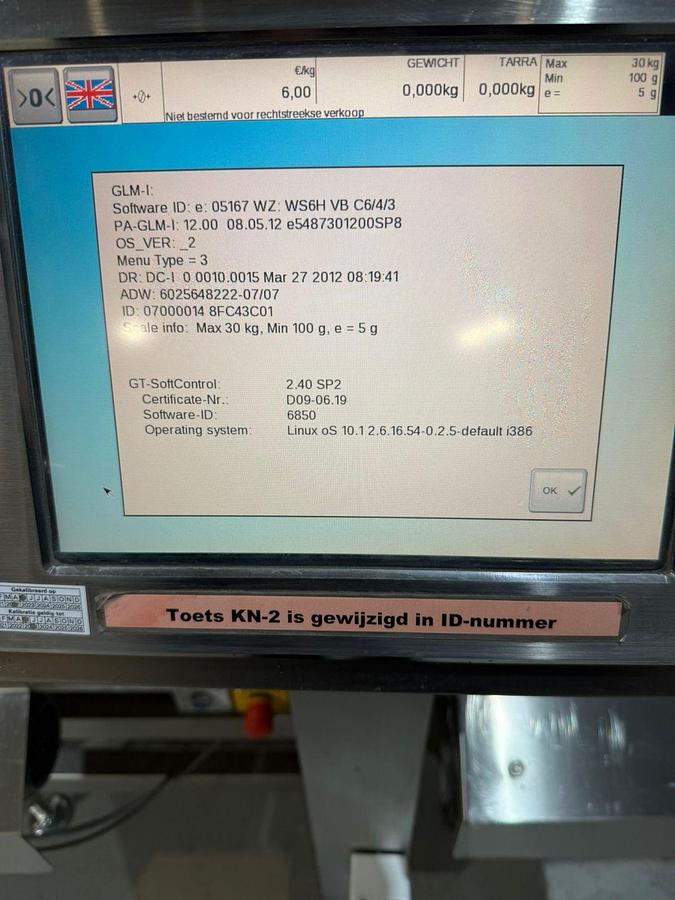 Gebruikt Bizerba Etiketeer- en weegmachine, GLM-I40