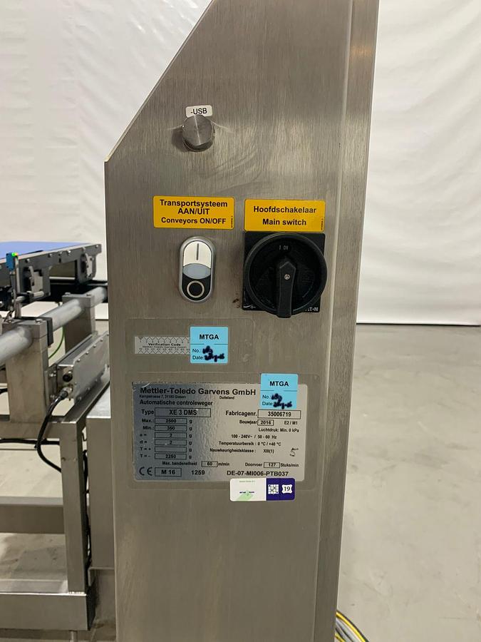Used 2016 Mettler Toledo Checkweger, XE 3 DMS