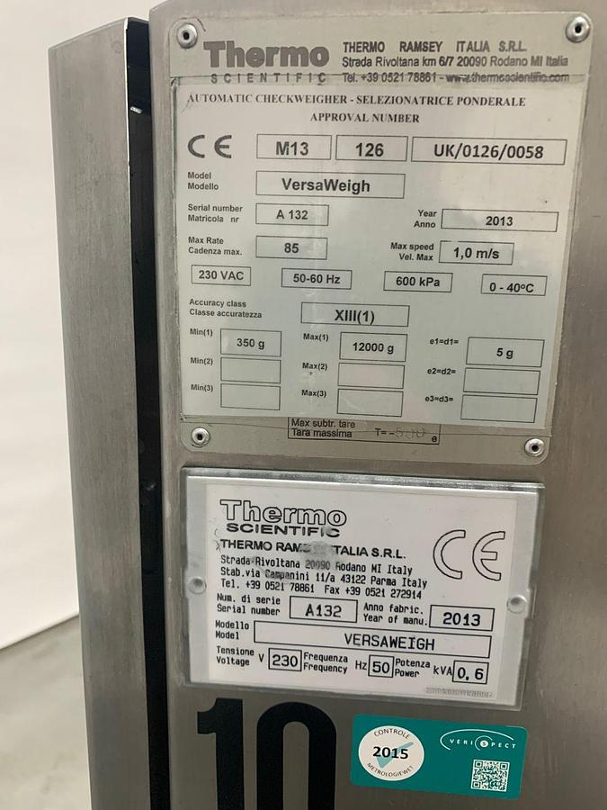 Used 2013 Thermo Scientific Checkweger, VersaWeigh