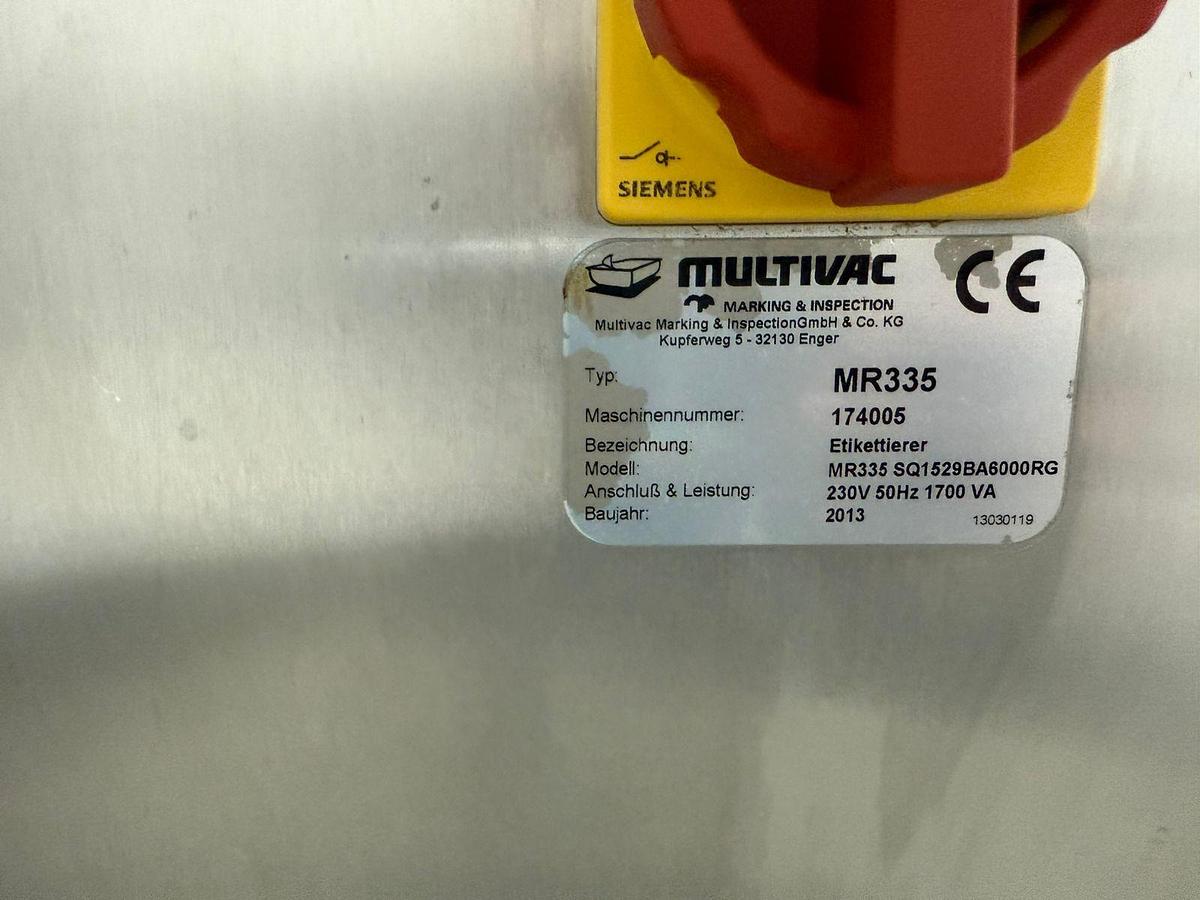 Gebruikt 2013 Multivac Dubbele Etiketteermachine, type: MR335
