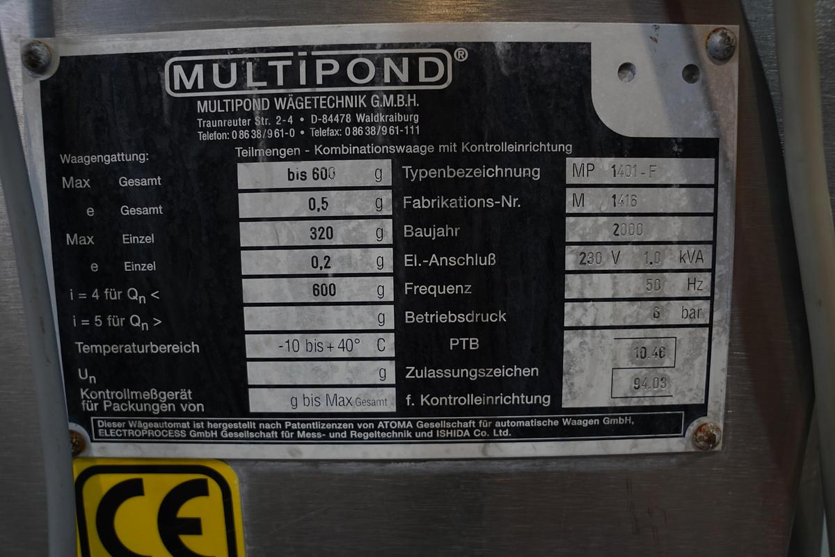 Gebruikt 2000 Multipond MP 1401-F multiheadweger
