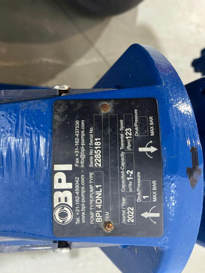 Gebruikt BPI Vijzel pomp, Type pomp BPI 4 DNL 1