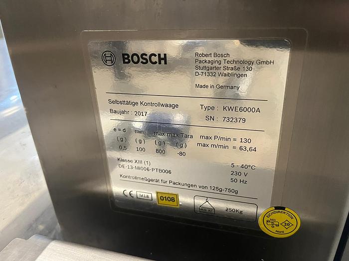 Gebruikt 2017  Bosch Checkweger, KWE 6000 A