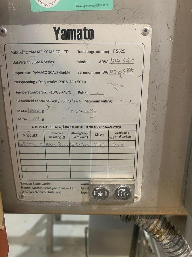 Used Yamato Dataweigh Multihead weger, ADW 514-SWH