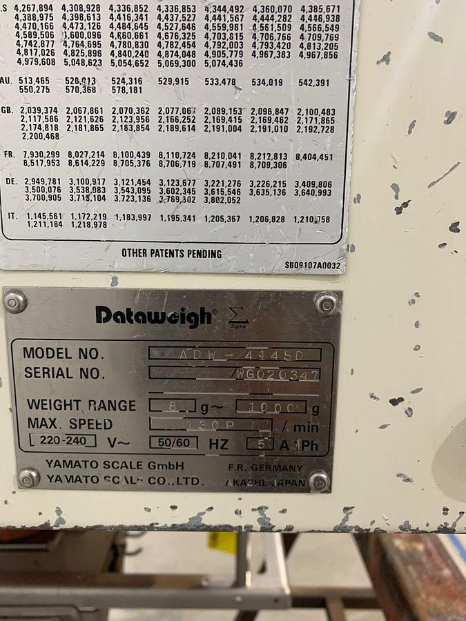 Gebruikt 2000 Yamato Dataweigh Multihead weger, ADW-414SD