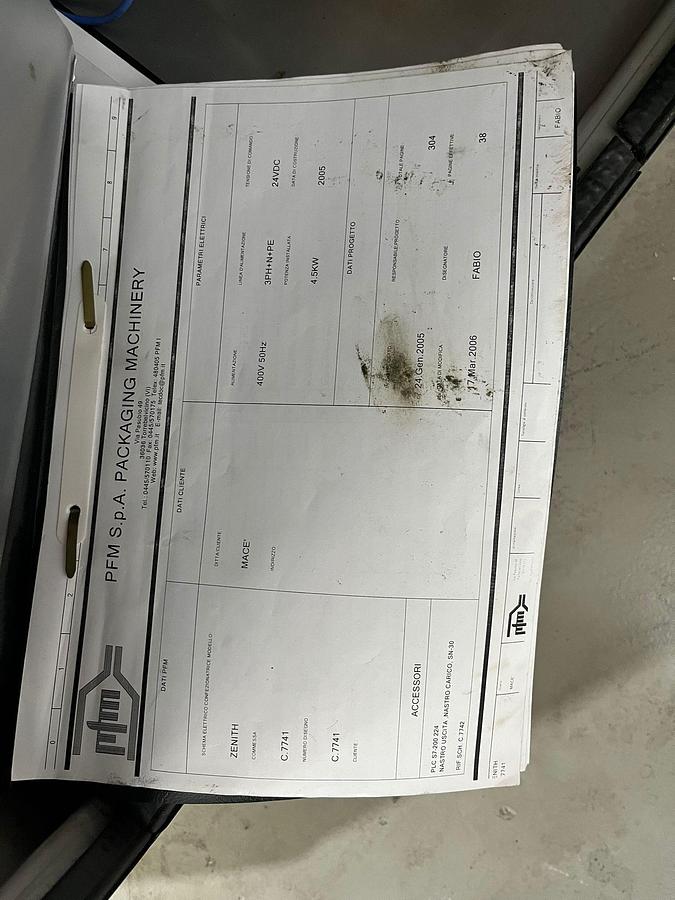 Used 2005 PFM spa Verticale Verpakkingsmachine ZENITH INOX