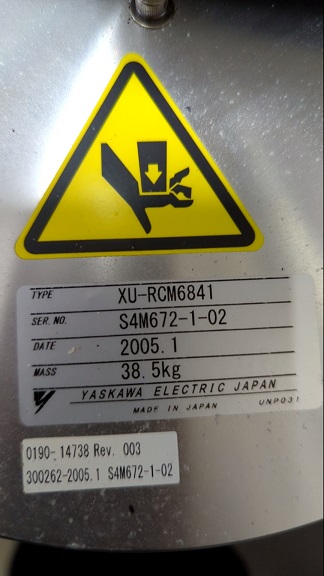 Used Yaskawa XU-RCM6841 Robot