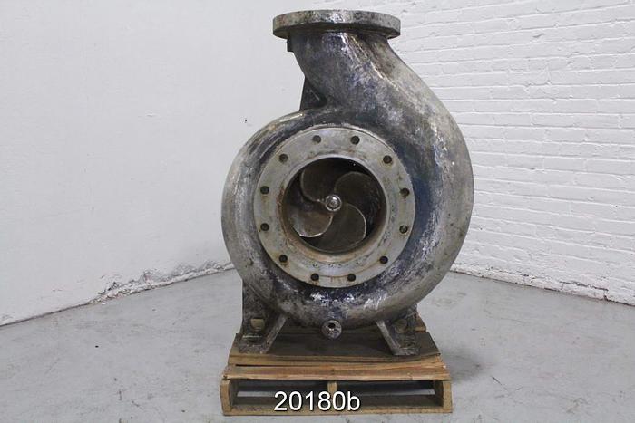 Used Goulds 3175 Pump, 10X12X18, 4-Vane Impeller, 17" Stainless Steel Impeller, Stainless Steel Casing, Stainless Steel Suction Side Plate, Stainless Steel Stuffing Box.  Mechanical Seal. #20180