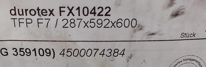 14 Stück Taschenfilter F7, durotex - FX 10422, TFP, Filtex,  neu