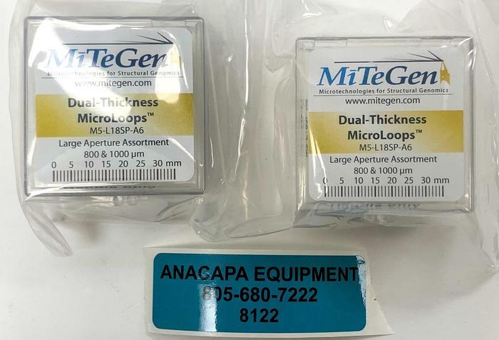 Used MiTeGen M5-L18SP-A6 Dual-Thickness MicroLoops 800 & 1000 µm New Lot of 2 (8122)