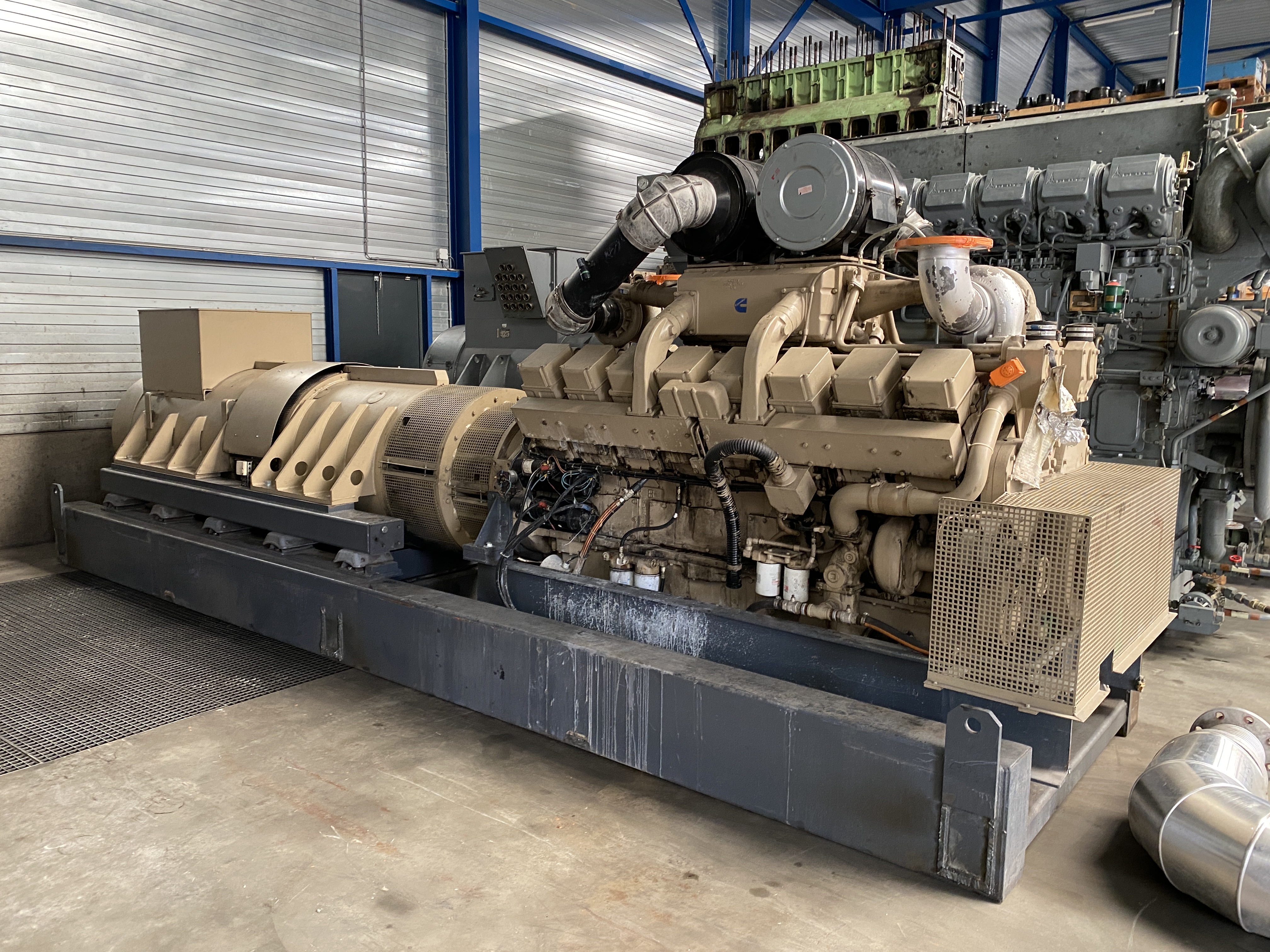 Used CUMMINS KTA50-G1 / EURO DIESEL STATO ALTERNATOR 1000 KVA DRUPS