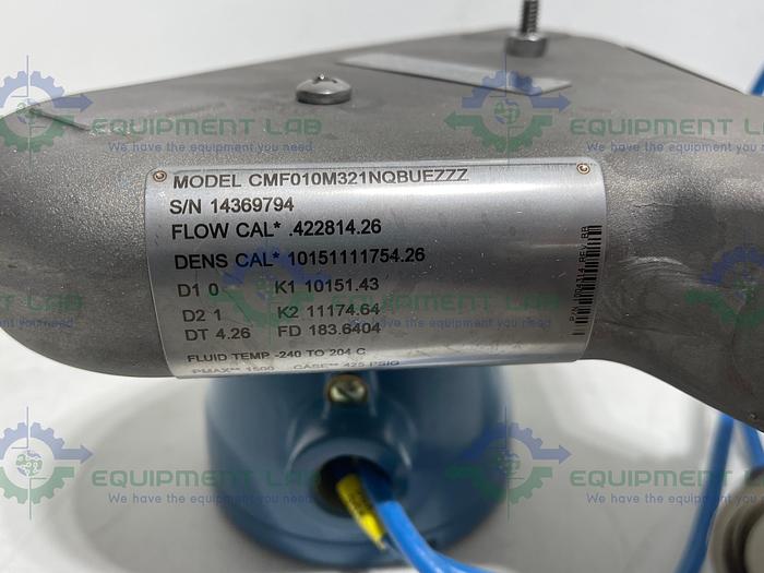 Used Micro Motion  CMF010 Mass Flow Sensor 1/2" Sanitary Fitting w/ 1700R12 Transmitter
