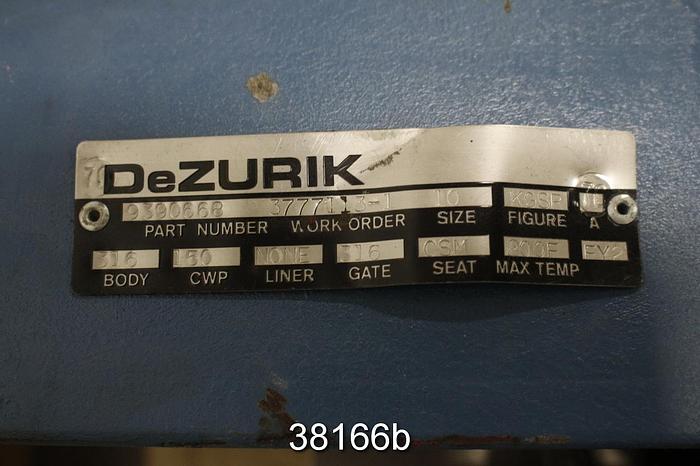 Unused Dezurik 10" Air Operated Knife Gate Valve #38166