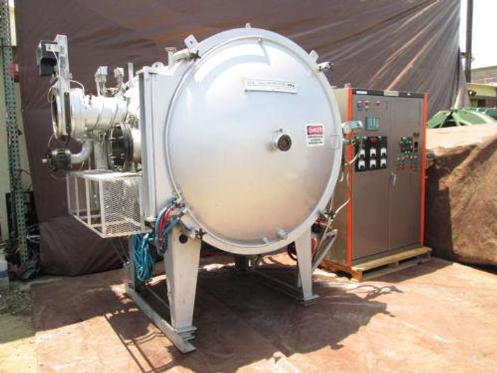 GCA INDUSTRIES VACUUM FURNACE WITH CONTROLS AND 18" X 24" X 36" ID CAPACITY