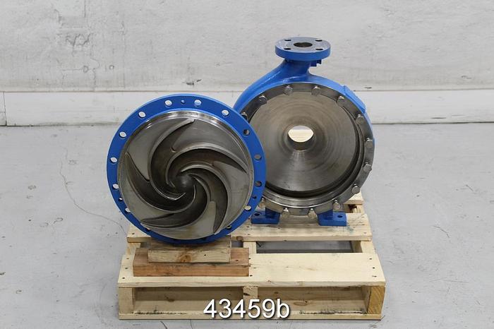 Used Goulds 3196 2x3x13 Pump, Stainless Steel Casing, Stuffing Box, and 5-Vane Impeller #43459