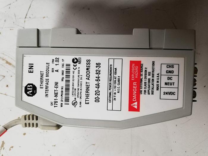 Used ALLEN-BRADLEY SLC 500 1747-L531 + SLC 500 1761-NET-ENI