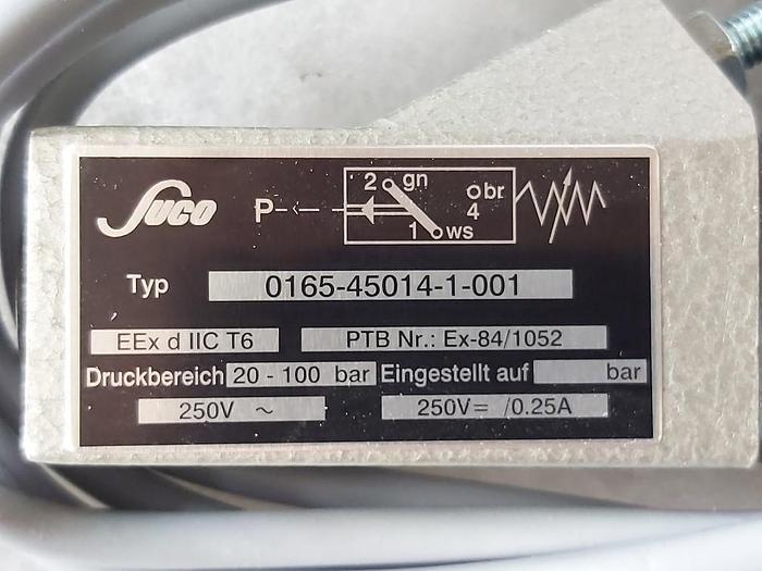 Membran Kolbendruckschalter, 0165-45014-1-001, 20 - 100bar, Eex, Suco, neu
