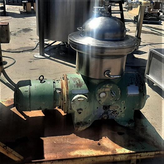 Used Centrifuge, Disc, Auto, Westfalia, SAMR-3036, 316 S/st, 10 HP #S202785