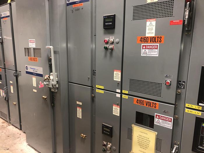 Used ALLEN BRADLEY MCC 4160V SWITCHGEAR SECTIONS