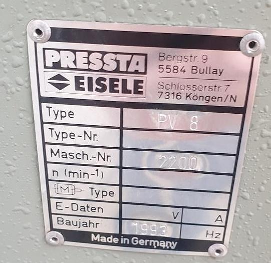 Gebraucht Eckverbindungspresse Pressta Eisele PV 8
