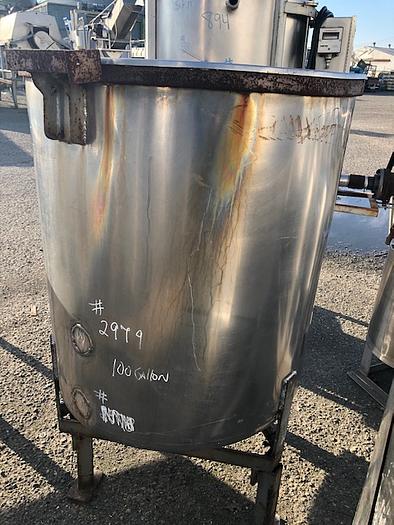 Used 100 Gallon Vertical Stainless Steel Tank
