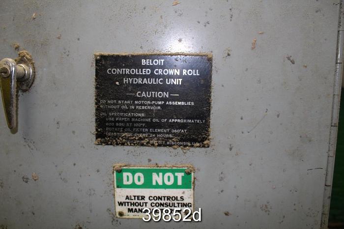 Used Black Clawson 7-Roll 156" Open Stack Calender, Controll Crown Bottom King Roll #39852