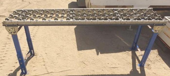 Used Conveyor, Skate Wheel, 18" x 7', Aluminum #S743249