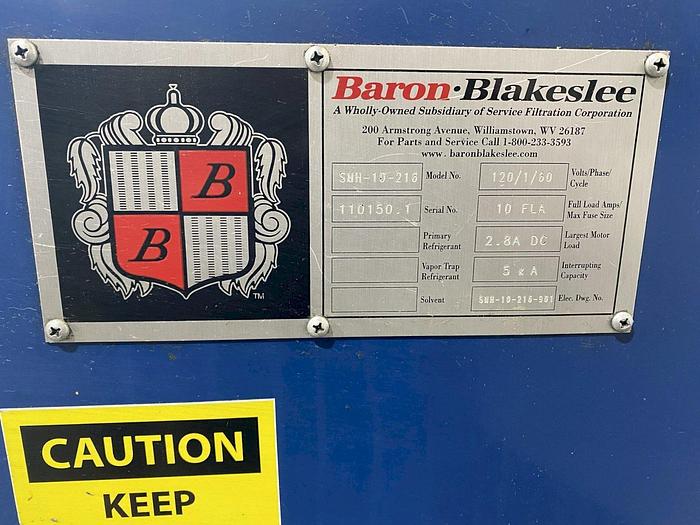 Used Baron Blakeslee Vapor Degreaser Model: MLR-216E Vapor Degreaser