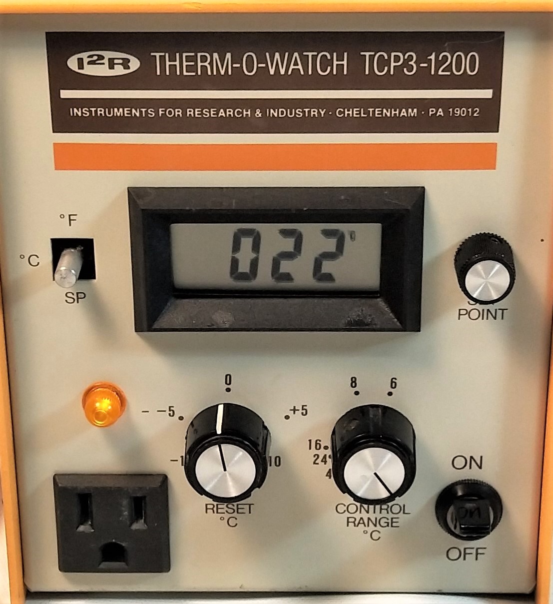 Used I2R Therm-O-Watch TCP3-1200 Temperature Controller