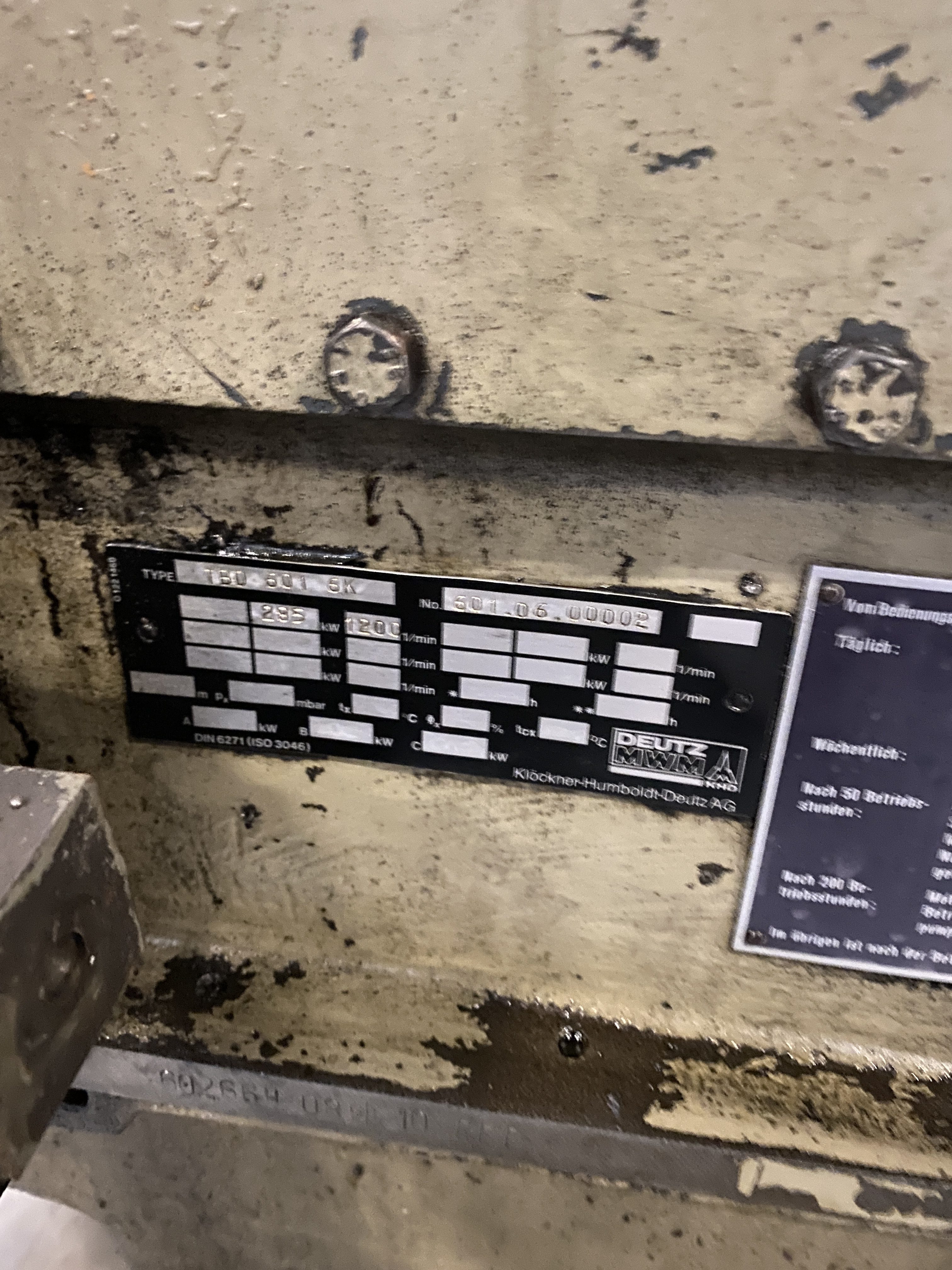 Used 1982 MwM TBD 601-6k