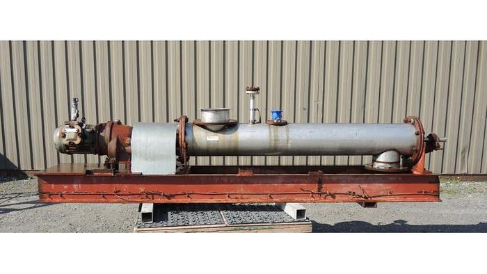 Used USED SCREW CONVEYOR, 10" DIAMETER X 54" LONG, STAINLESS STEEL,