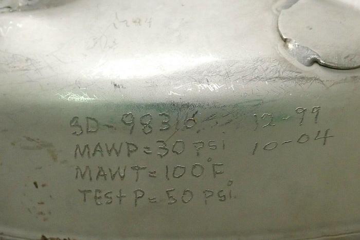 Used Picor 4" x 2" SCH 10S 30-50 PSI 100ºF WP 304/304 LW Conical Pressure Vessel