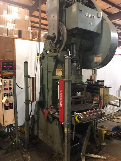 Used 60 TON JOHNSON OBI PRESS & SERVO FEED LINE