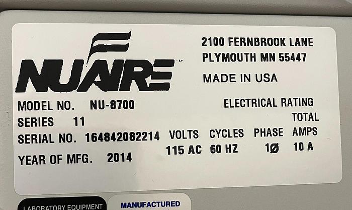 Used Nuaire NU-8700 Autoflow IR Water-Jacketed CO2 Dual Stacked Incubator