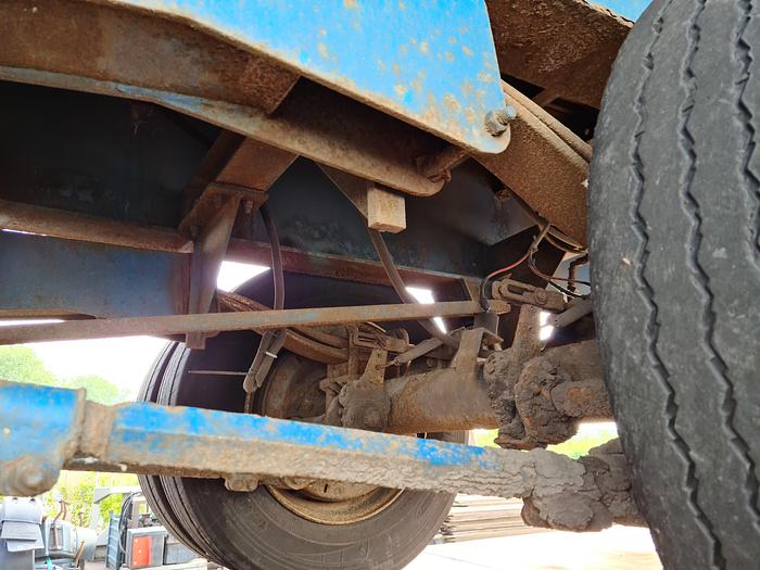 Used 1979 2 AXLE FLATBED TRAILER STEEL SUSPENSION STEEL FLOOR GROENEWEGEN