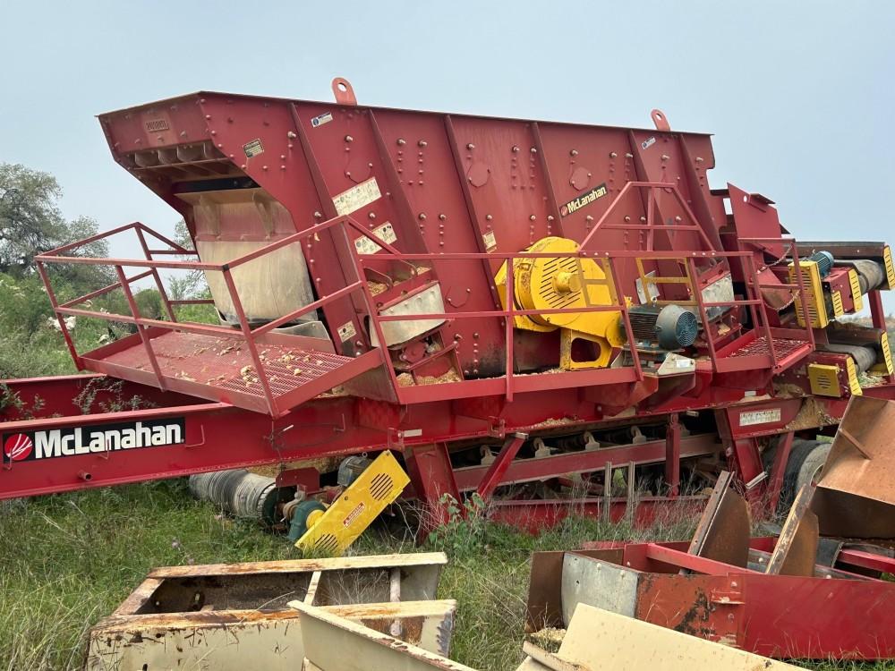 Used 72" x 192" McLanahan #616TD, portable screen chassis, triple deck screen plant