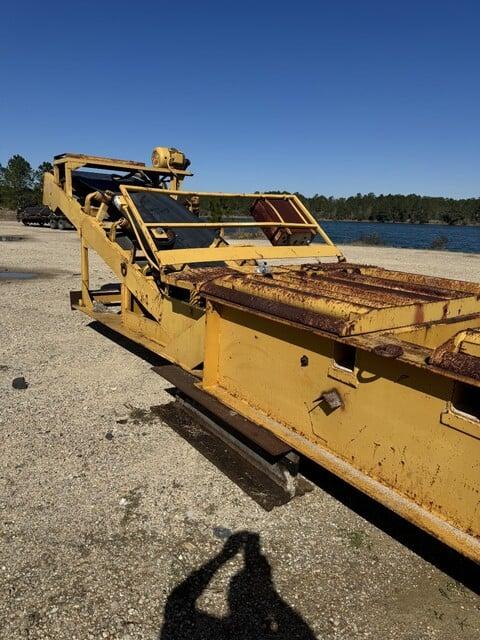Used Drive over truck unloader with conveyor belt