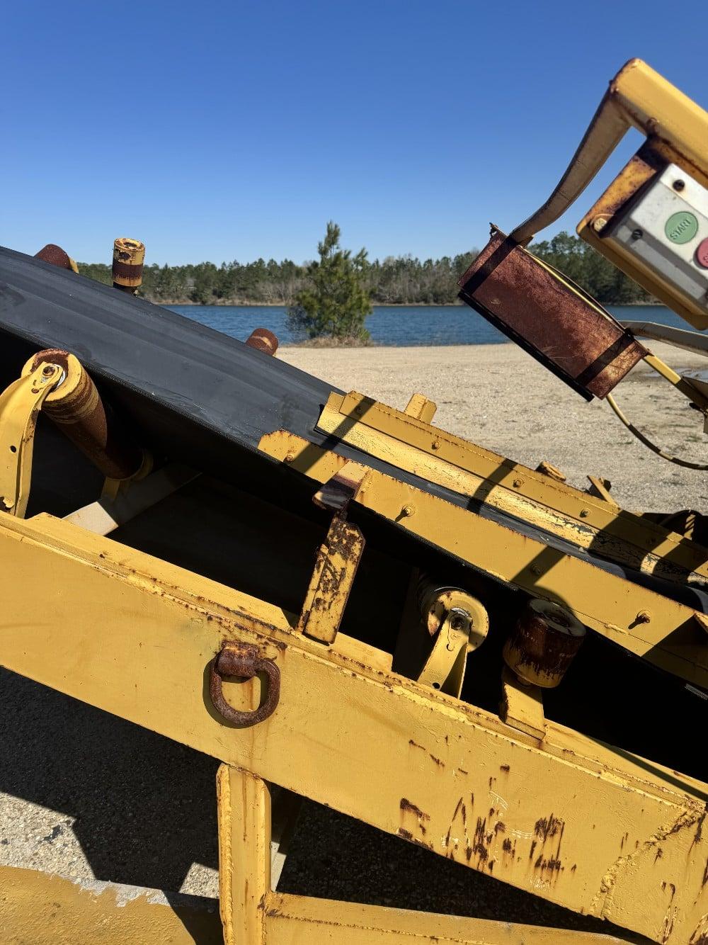 Used Drive over truck unloader with conveyor belt