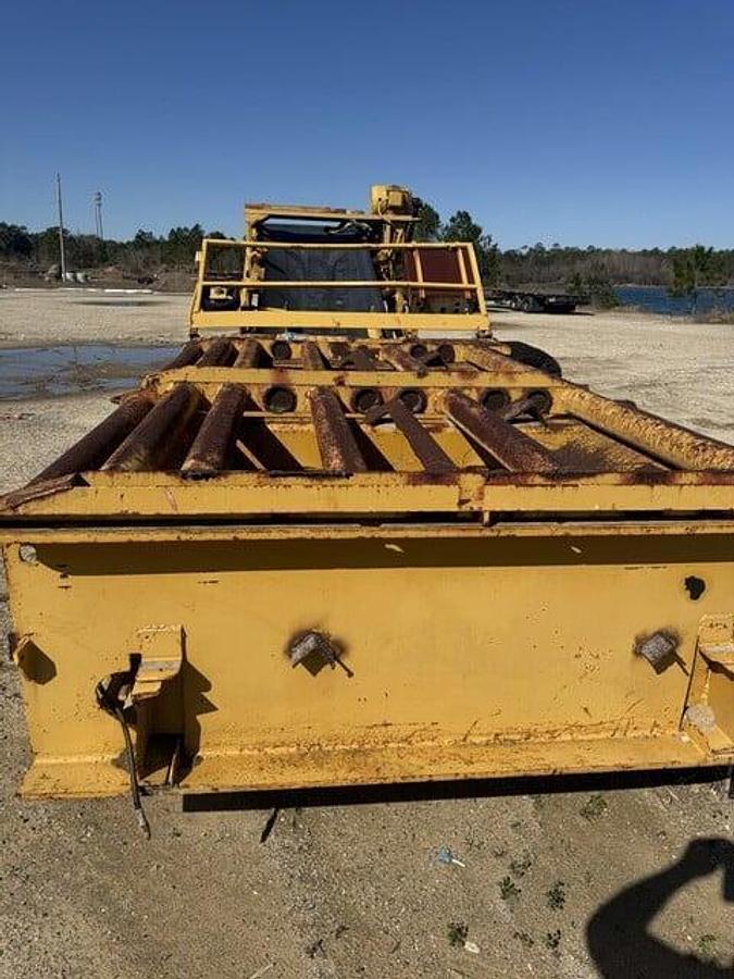 Used Drive over truck unloader with conveyor belt
