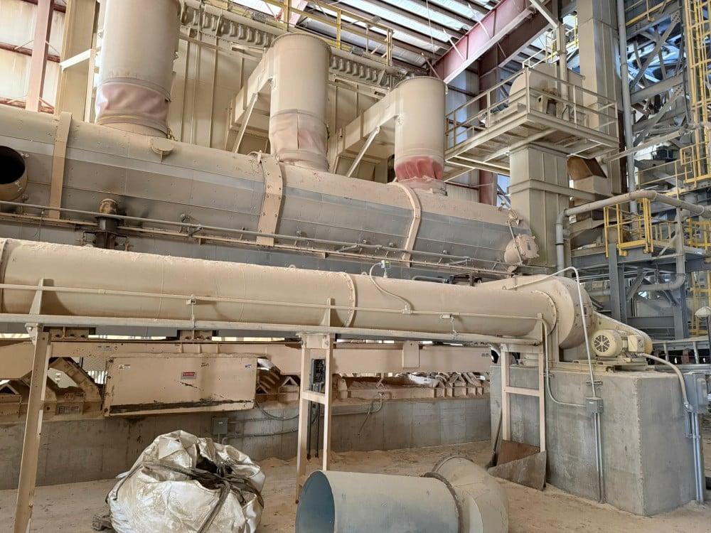 Used Carrier, 100 ton per hour fluid bed dryer