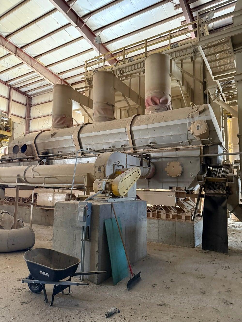 Used Carrier, 100 ton per hour fluid bed dryer
