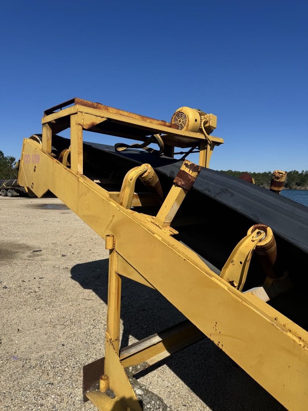 Used Drive over truck unloader with conveyor belt