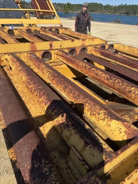 Used Drive over truck unloader with conveyor belt
