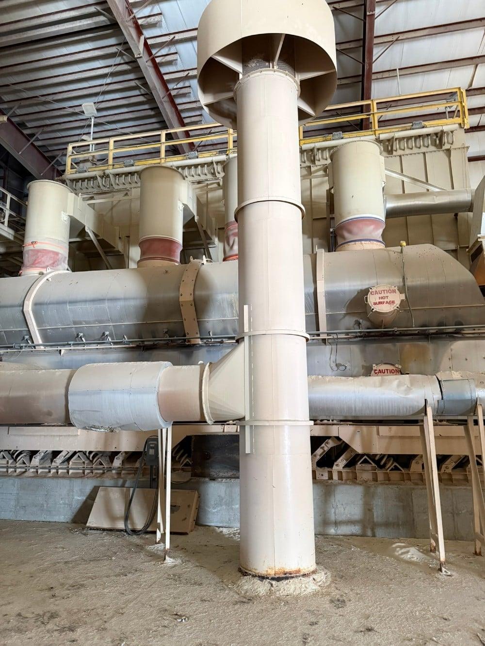 Used Carrier, 150 ton per hour fluid bed dryer
